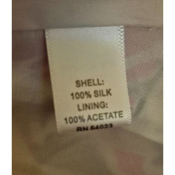 Banana Republic 100% Silk Printed Puff Sleeve Relaxed Fit Shift Dress Sz M EUC - Picture 6 of 7